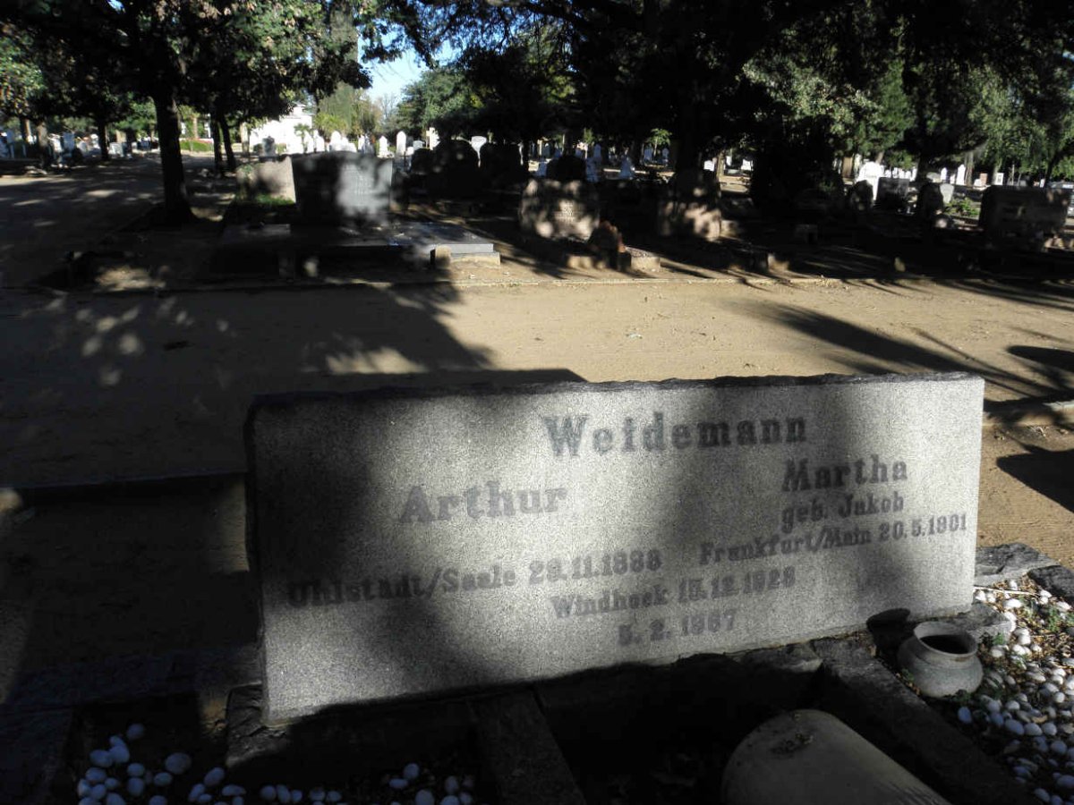 WEIDEMANN Arthur 1888-1928 &amp; Martha JAKOB 1901-1967