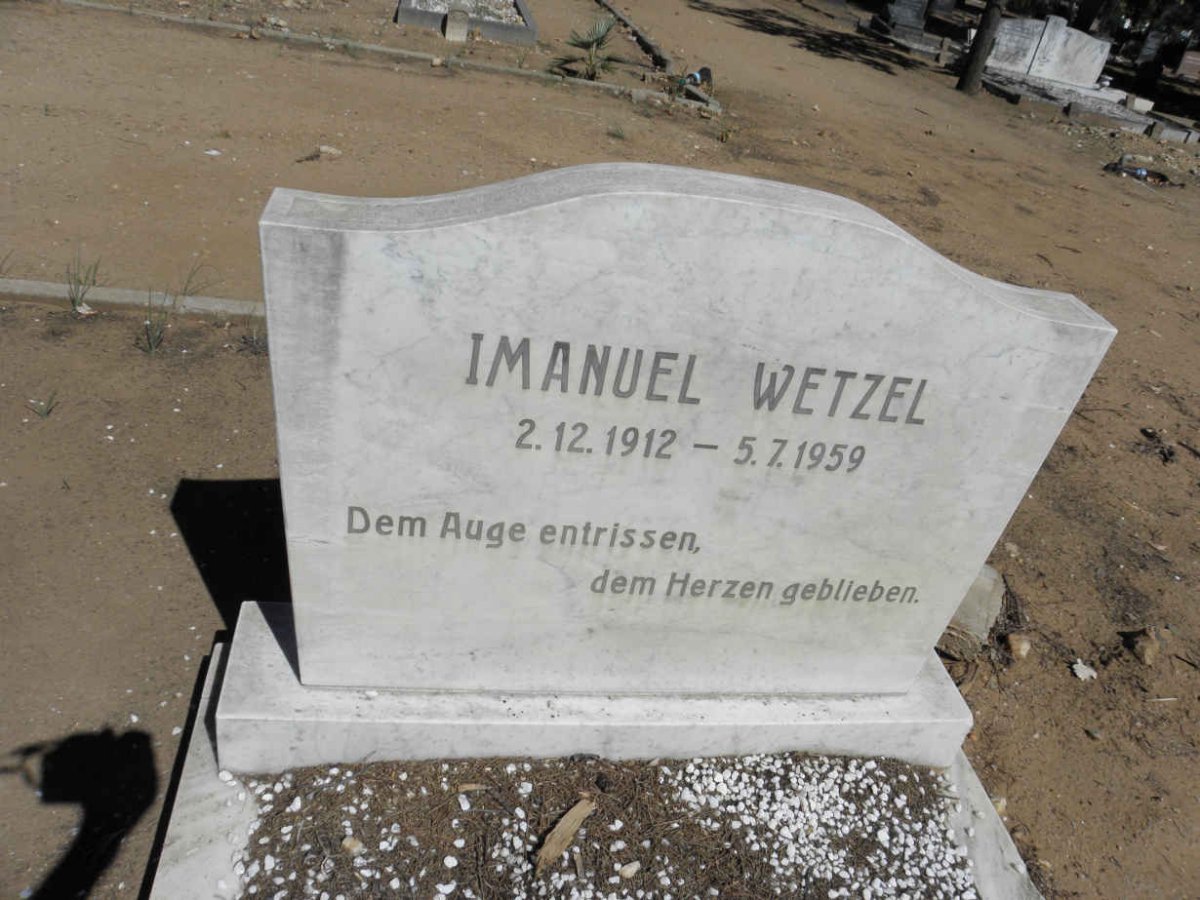 WETZEL Imanuel 1912-1959