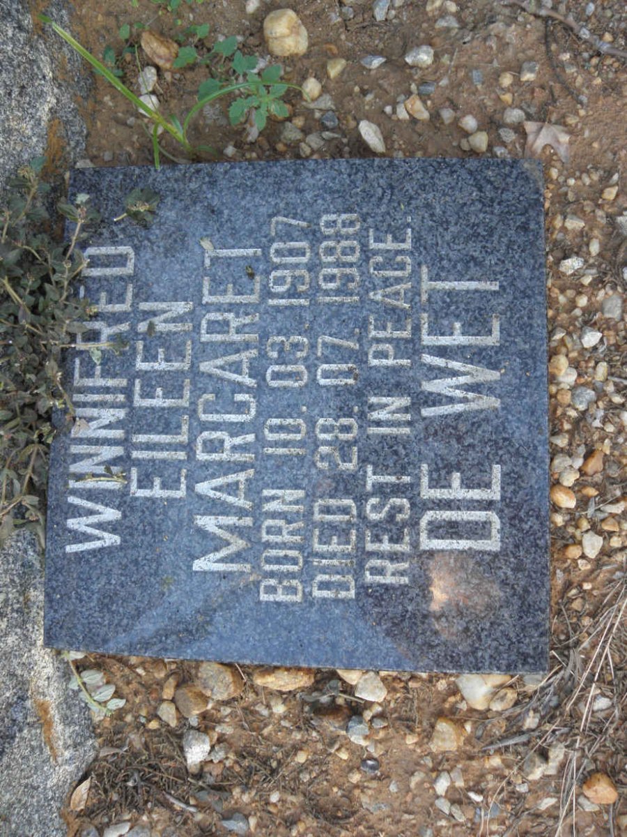 WET Winnifred Eileen Margaret, de 1907-1988
