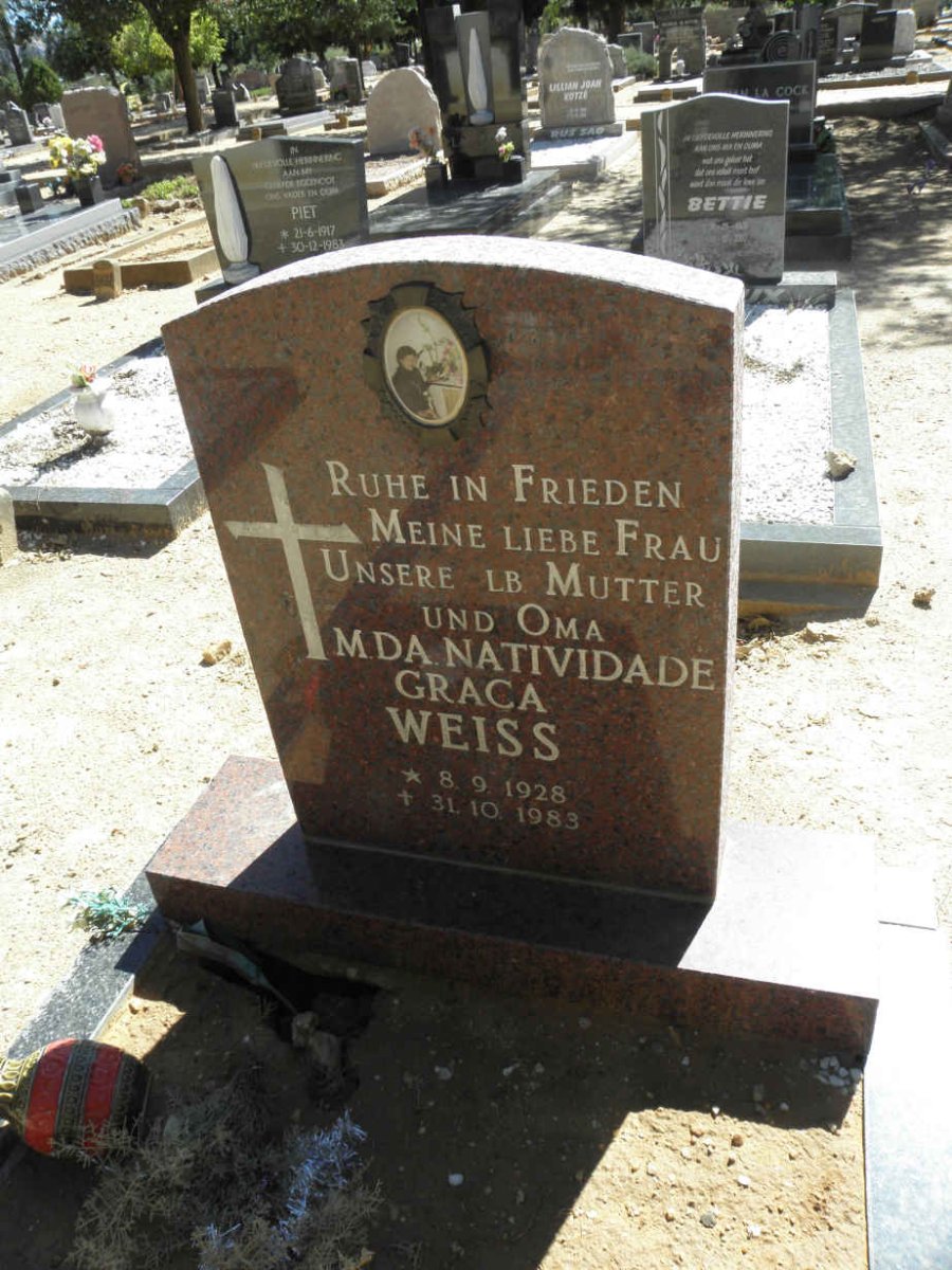WEISS M.D.A. Natividade Graca 1928-1983