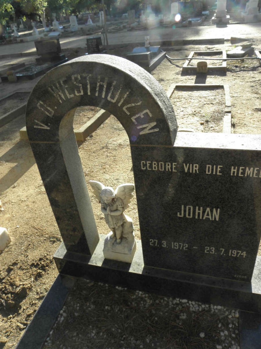 WESTHUIZEN Johan, v.d. 1972-1974