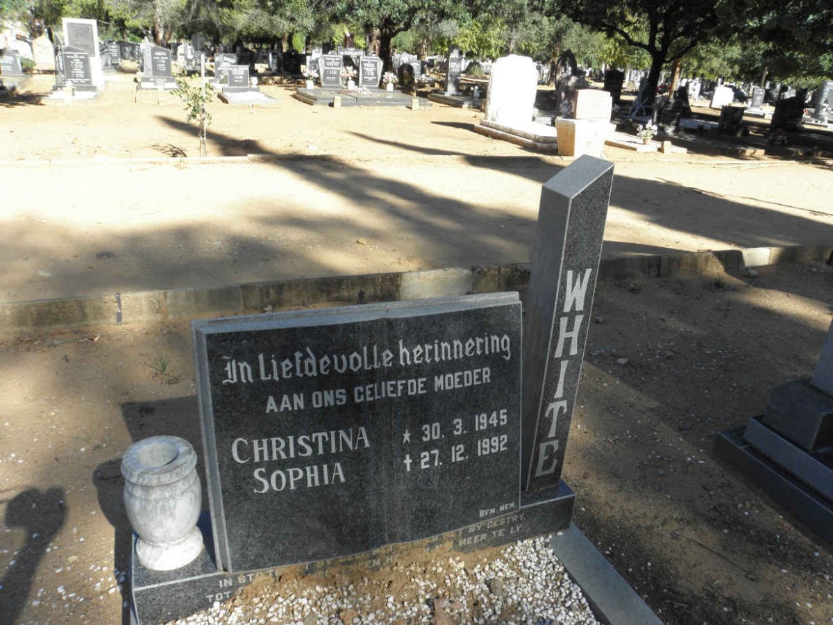 WHITE Christina Sophia 1945-1992