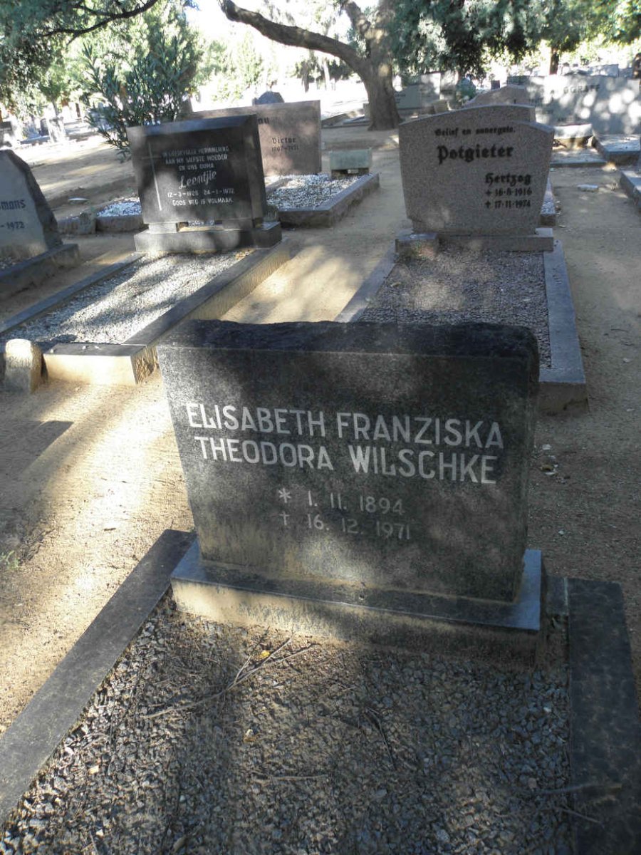 WILSCHKE Elisabeth Franziska Theodora 1894-1971