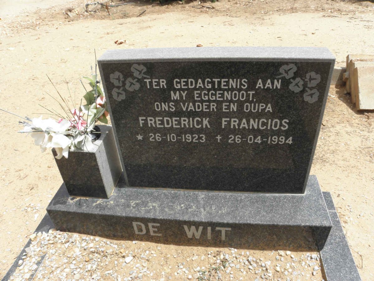 WIT Frederick Francios, de 1923-1994