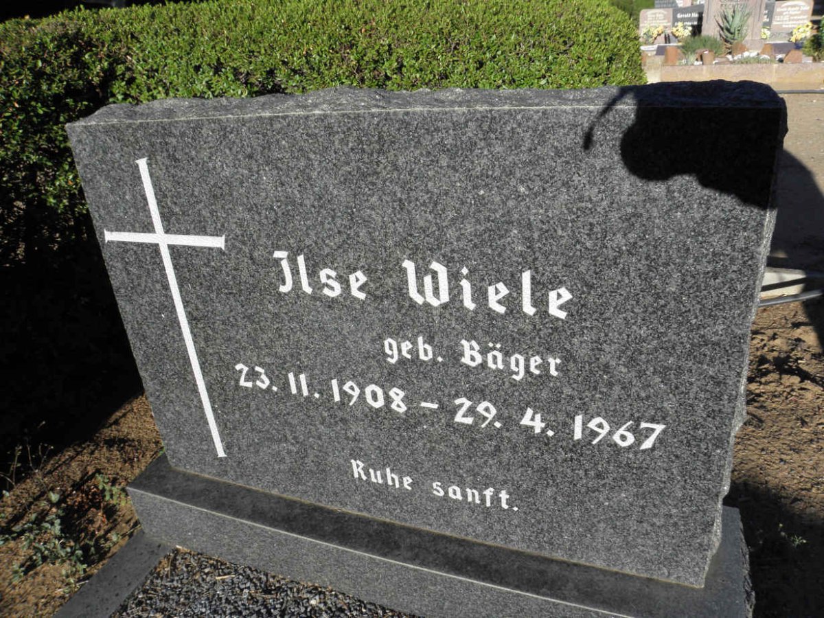 WIELE Ilse nee BÄGER 1908-1967
