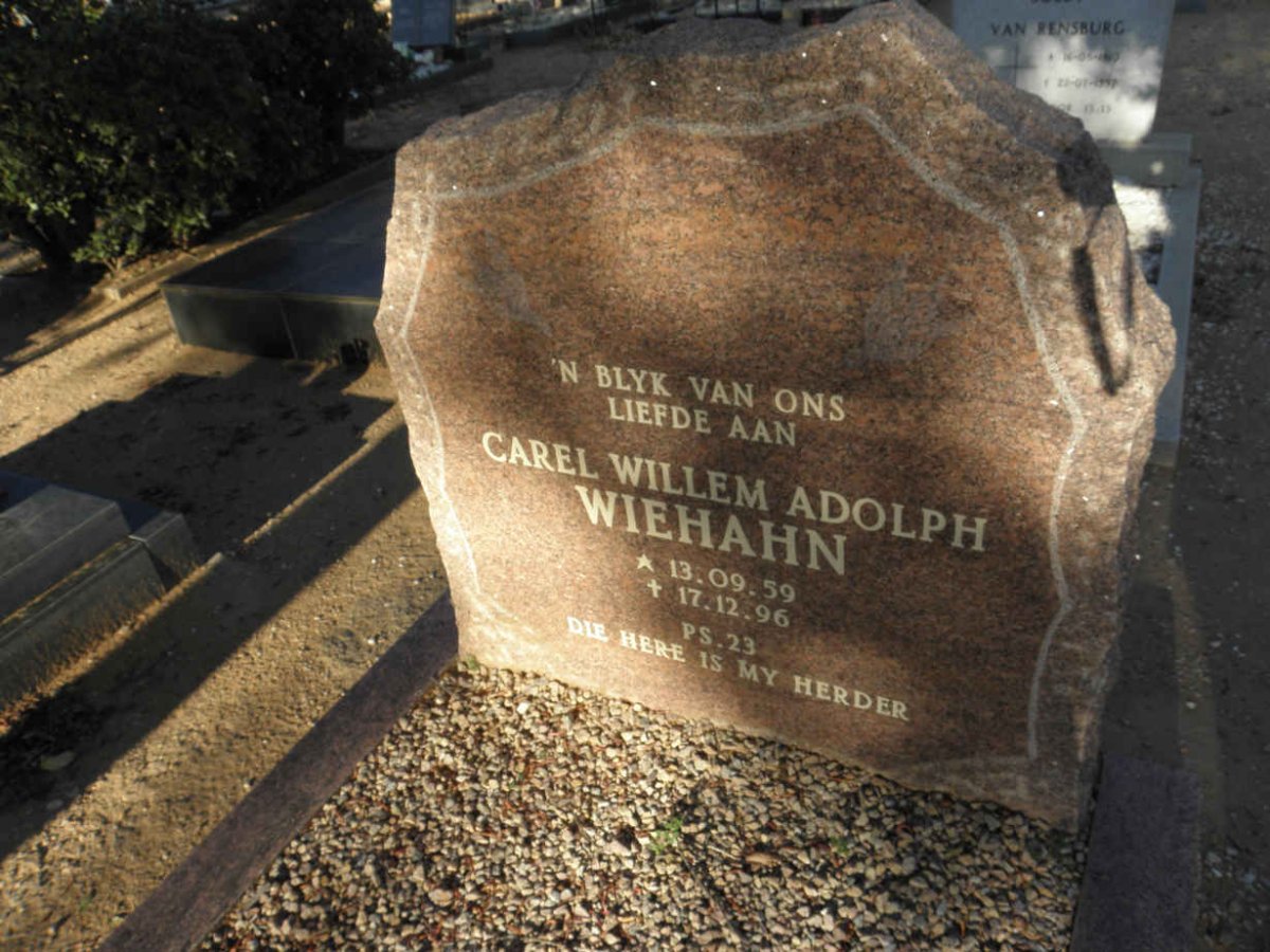 WIEHAHN Carel Willem Adolph 1959-1996