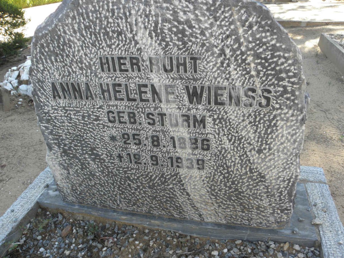WIENSS Anna Helene nee STURM 1886-1939