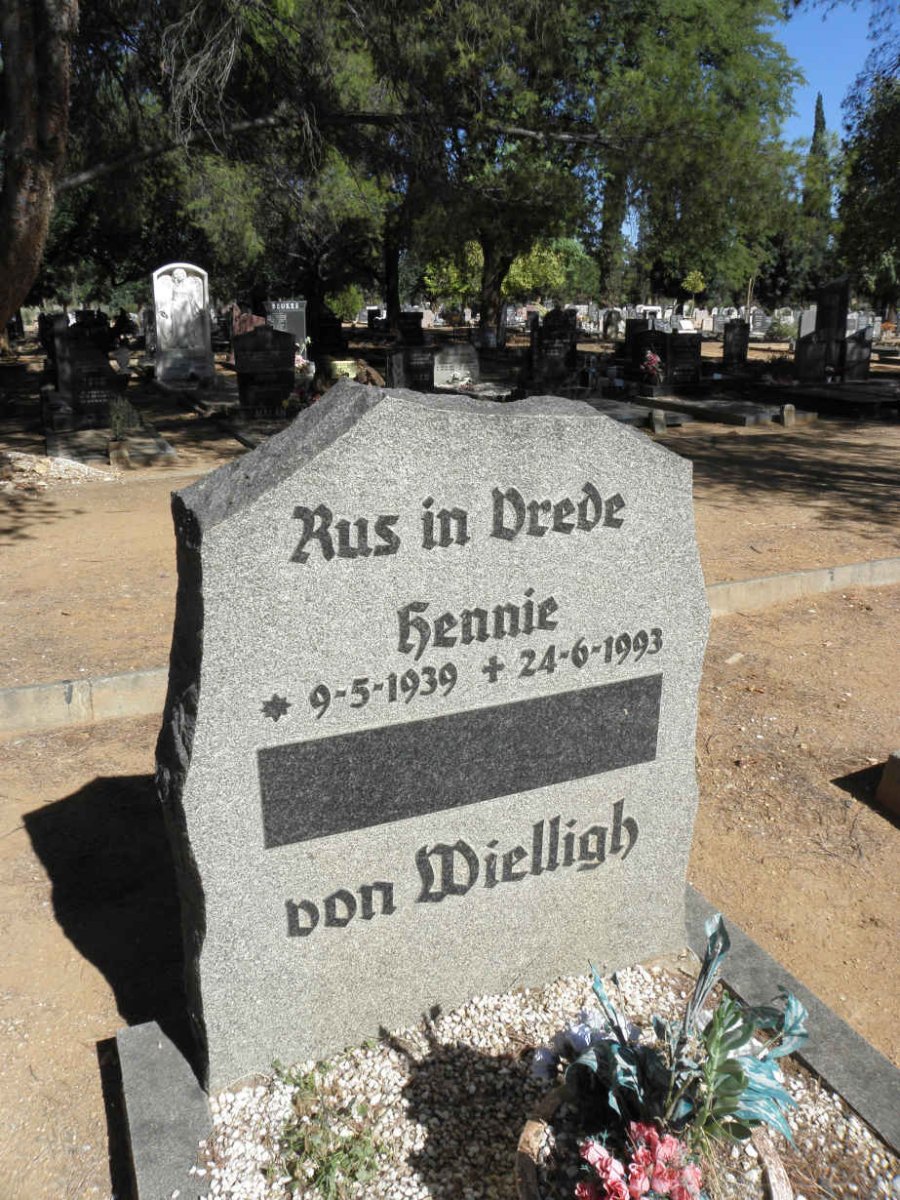 WIELLIGH Hennie, von 1939-1993