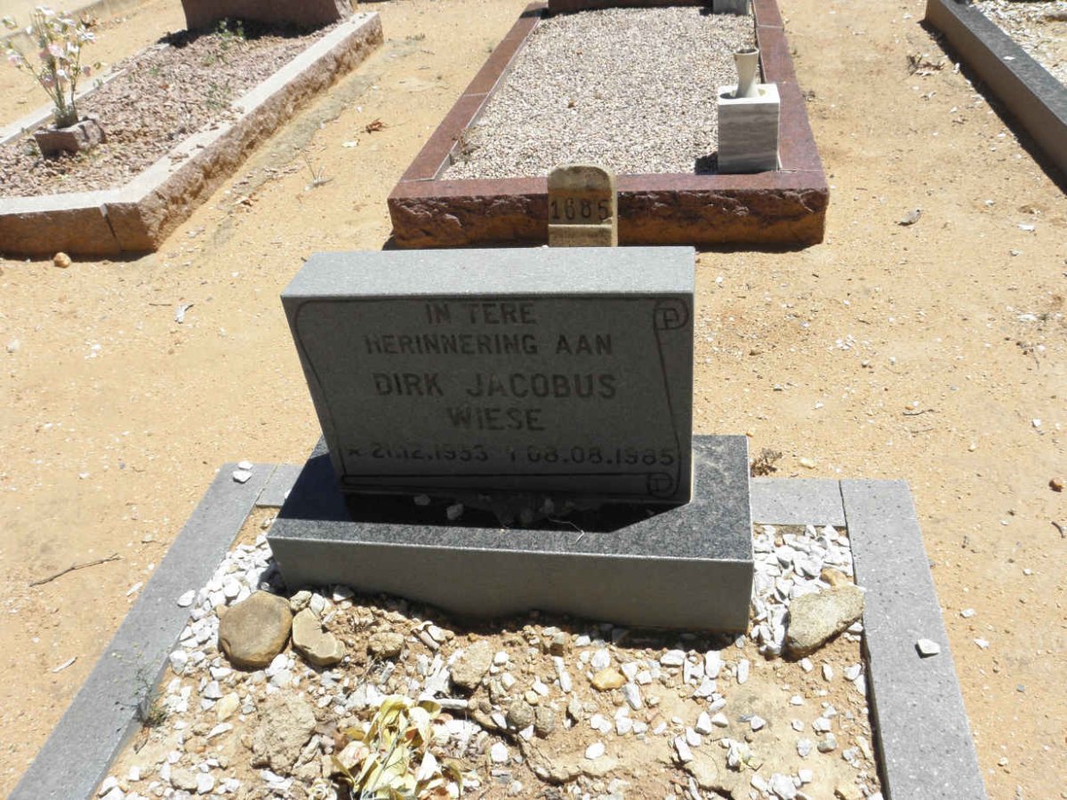 WIESE Dirk Jacobus 1953-1985