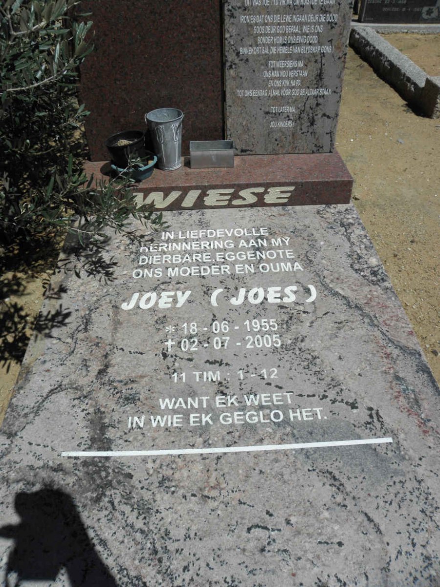 WIESE Joey 1955-2005