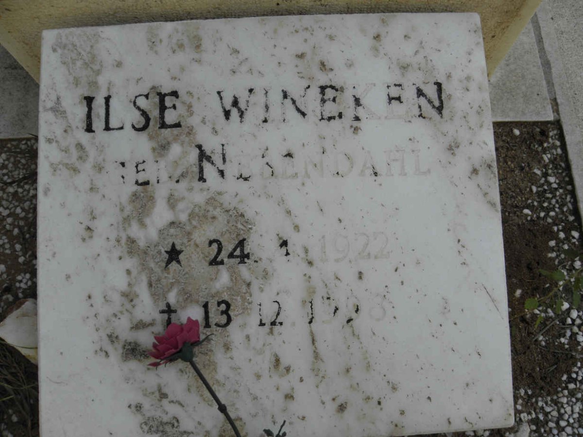WINEKEN Ilse nee NEBENDAHL 1922-1998
