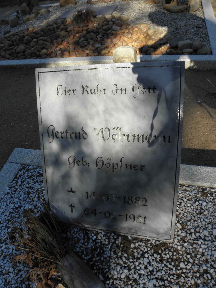 WÖHRMANN Gertrud nee HÖPFNER 1882-1951