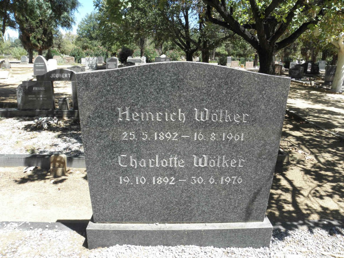 WÖLKER Heinrich 1892-1961 &amp; Charlotte 1892-1976