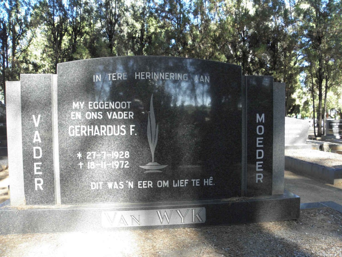 WYK Gerhardus F., van 1928-1972