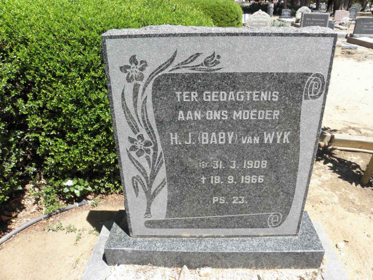 WYK H.J., van 1908-1966