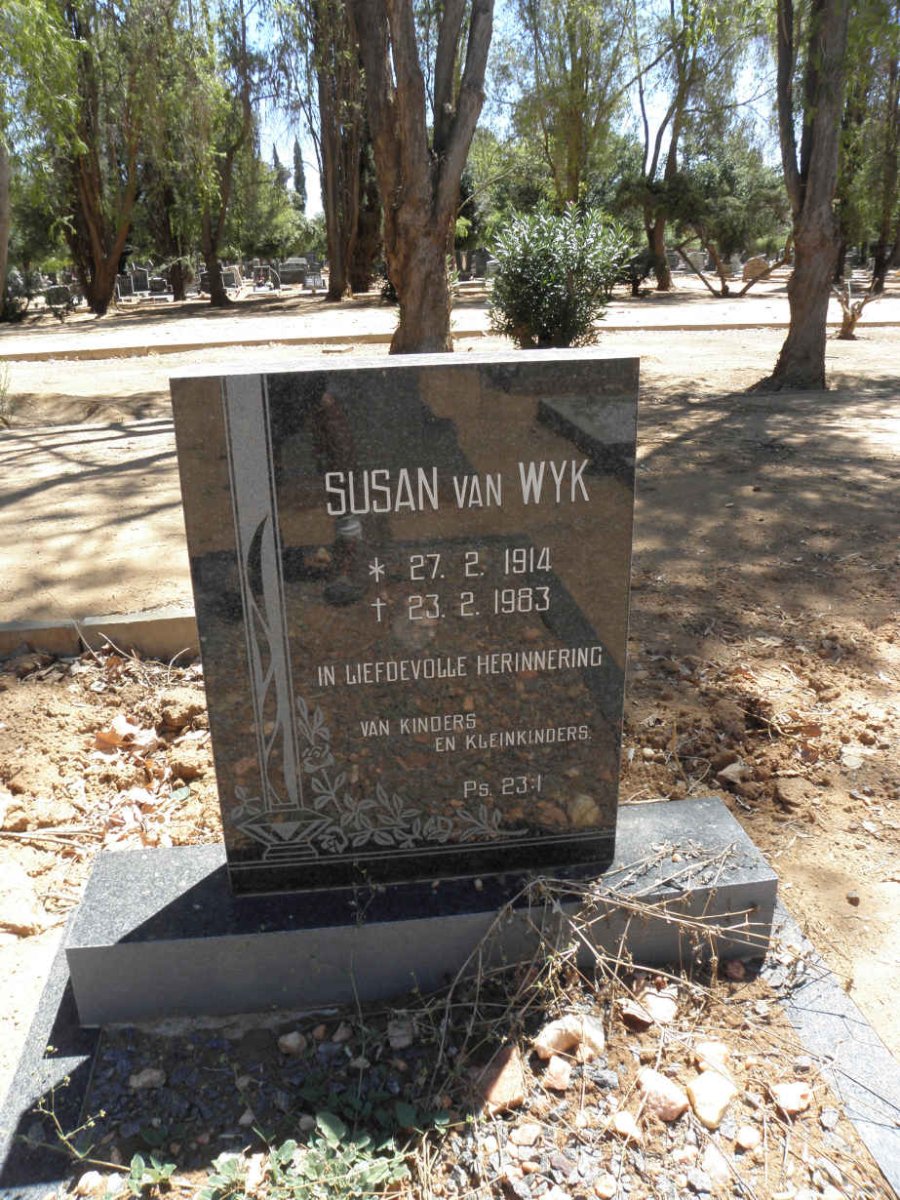 WYK Susan, van 1914-1983