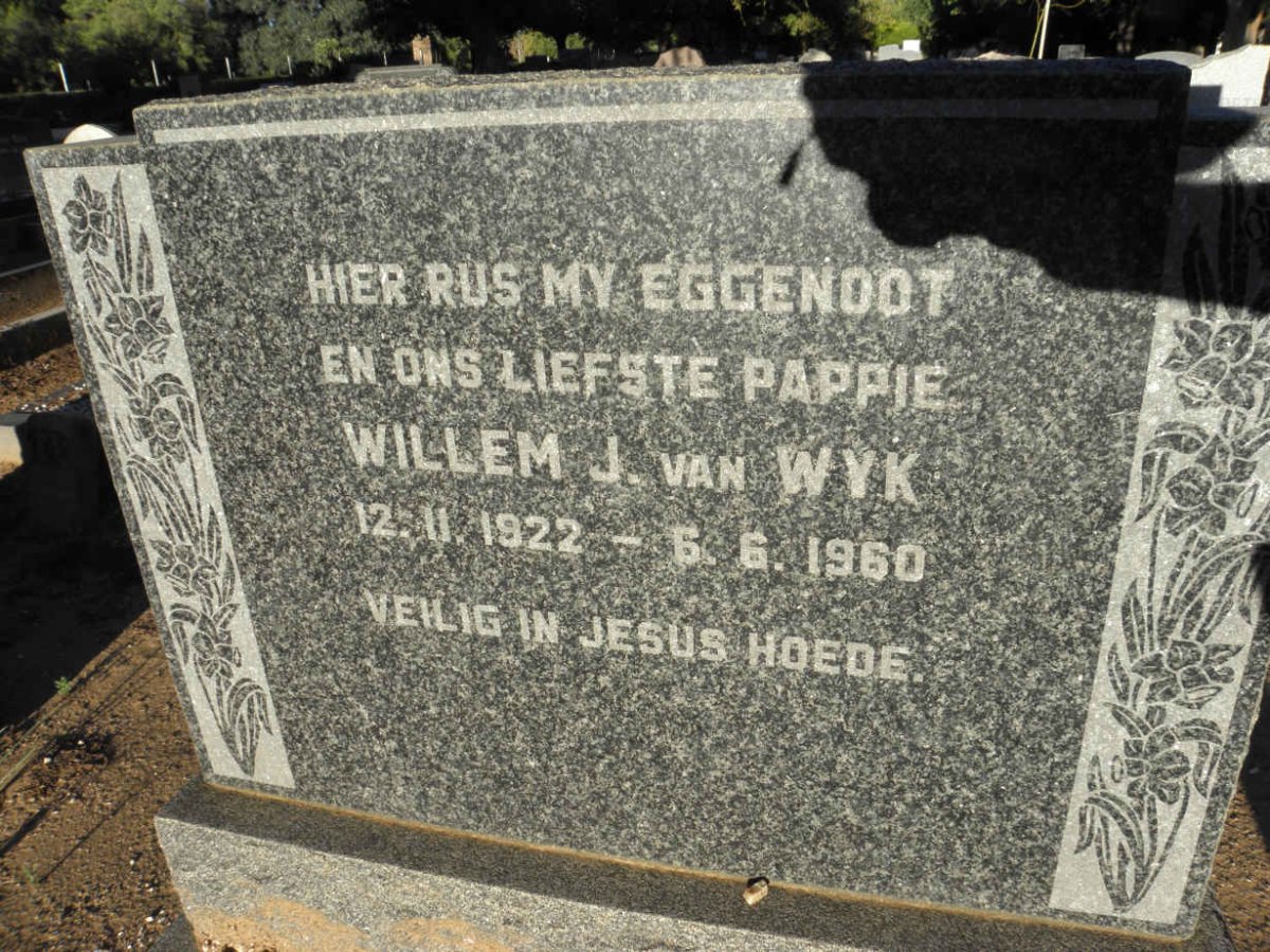 WYK Willem J., van 1922-1960