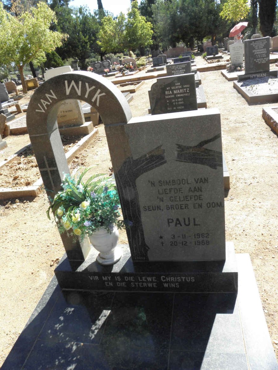 WYK Paul, van 1962-1988