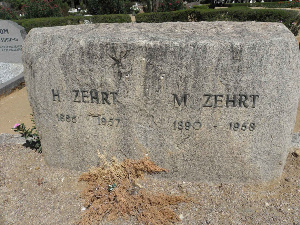 ZEHRT H. 1885-1957 &amp; M. 1890-1958