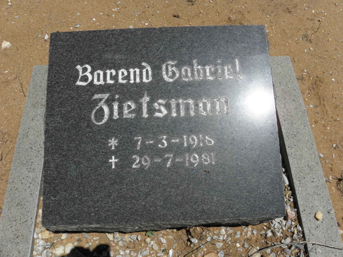 ZIETSMAN Barend Gabriel 1918-1981