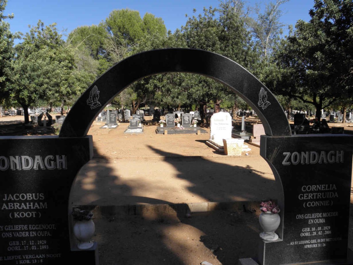 ZONDAGH Jacobus Abraham 1929-1993 &amp; Cornelia Gertruida 1929-2006