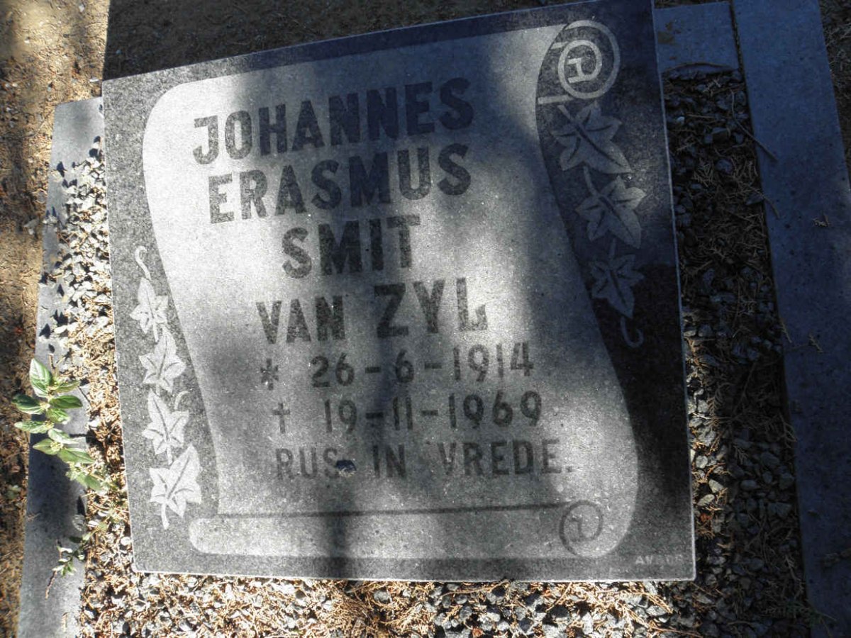 ZYL Johannes Erasmus Smit, van 1914-1969