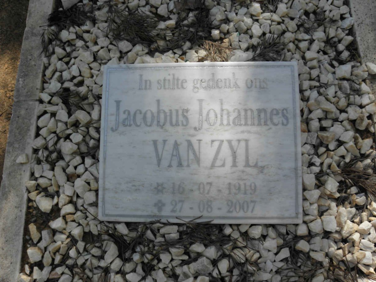 ZYL Jacobus Johannes, van 1919-2007