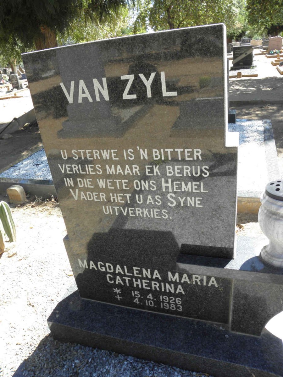 ZYL Magdalena Maria Catherina, van 1926-1983