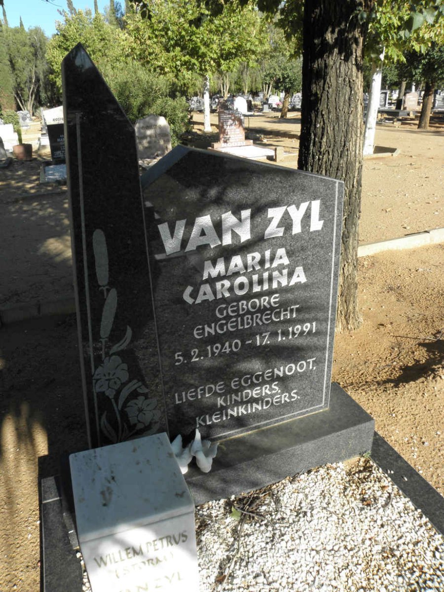 ZYL Willem Petrus, van 1940-2003 &amp; Maria Carolina ENGELBRECHT 1940-1991