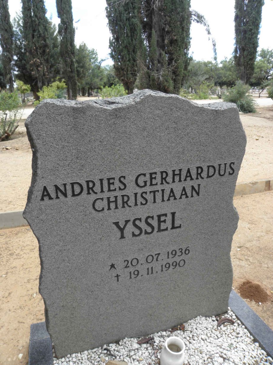 YSSEL Andries Gerhardus Christiaan 1936-1990