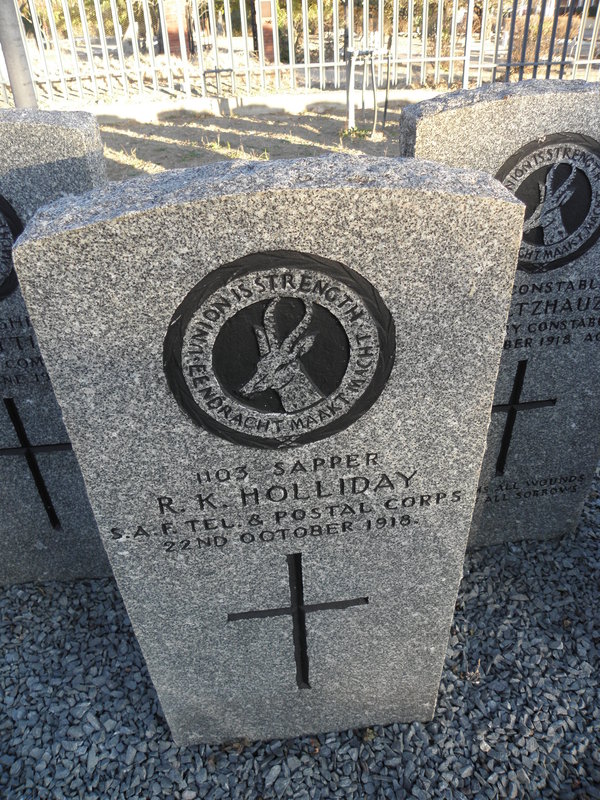 HOLLIDAY R.K. -1918