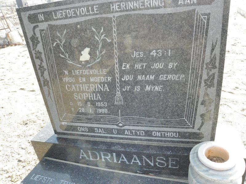 ADRIAANSE Catherina Sophia 1953-1988