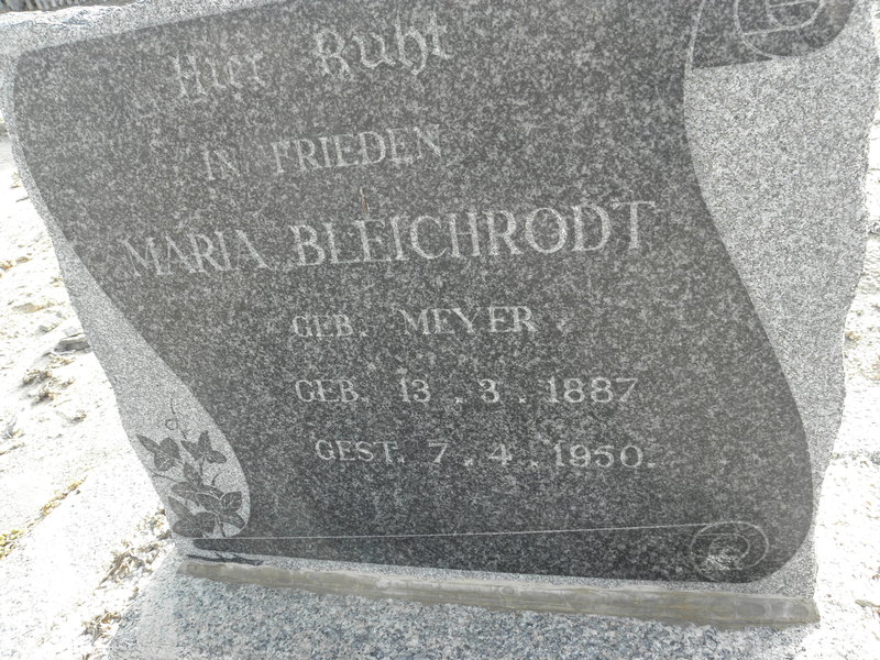 BLEICHRODT Maria nee MEYER 1887-1950