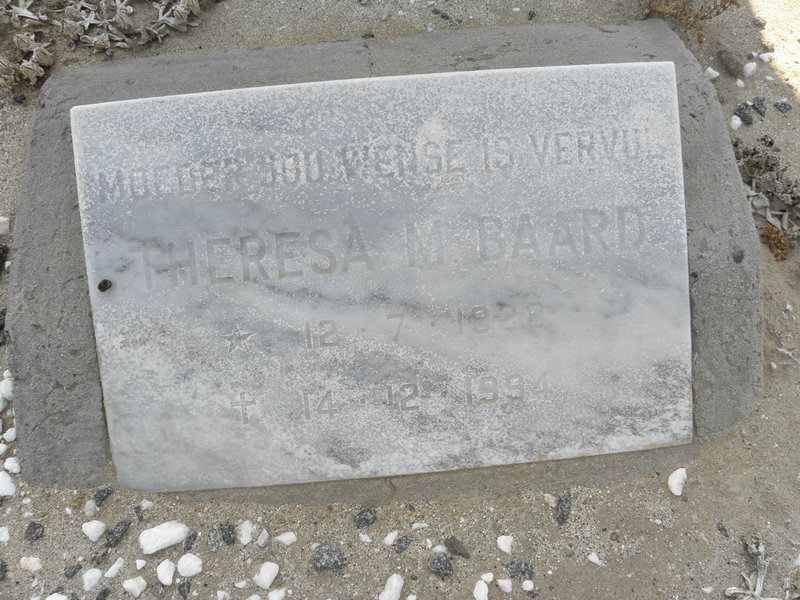 BAARD Theresa M. 1928-1994