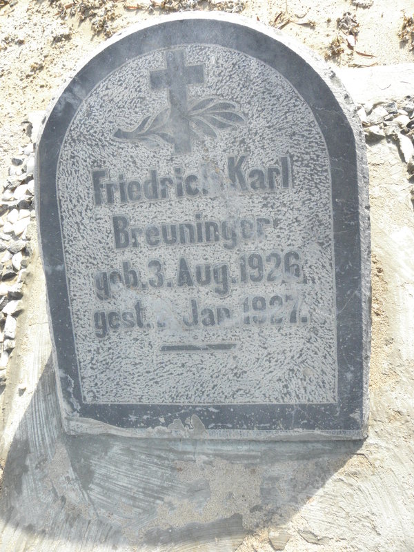 BREUNINGER Friedrich Karl 1926-1927