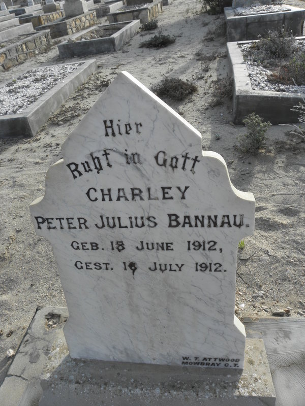 BANNAU Charley Peter Julius 1912-1912