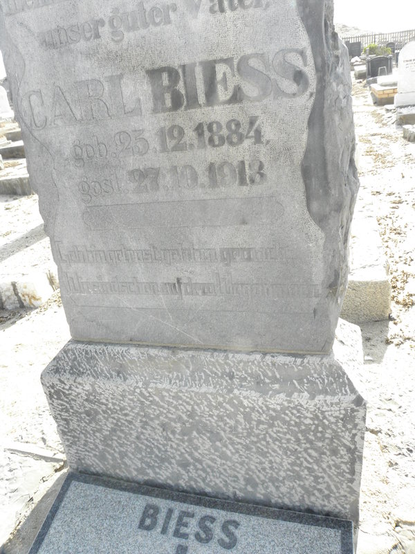 BIESS Carl 1884-1918