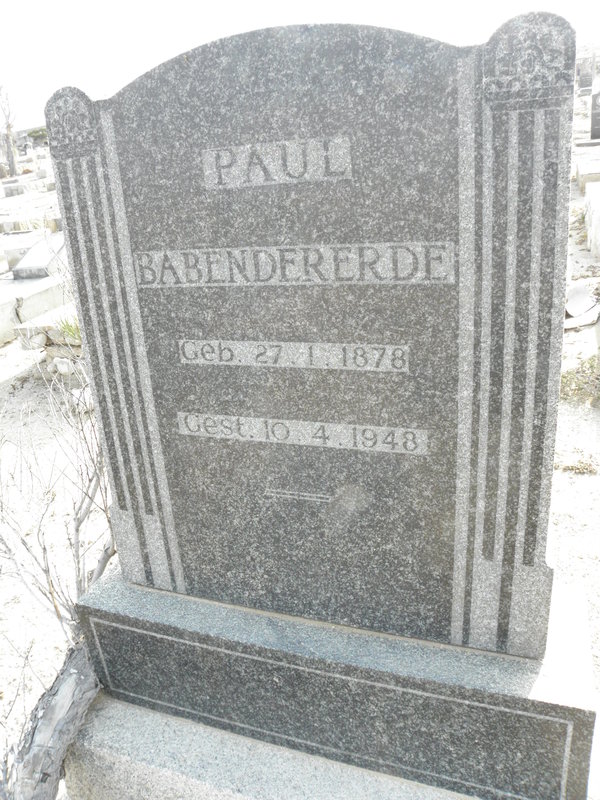 BABENDERERDE Paul 1878-1948