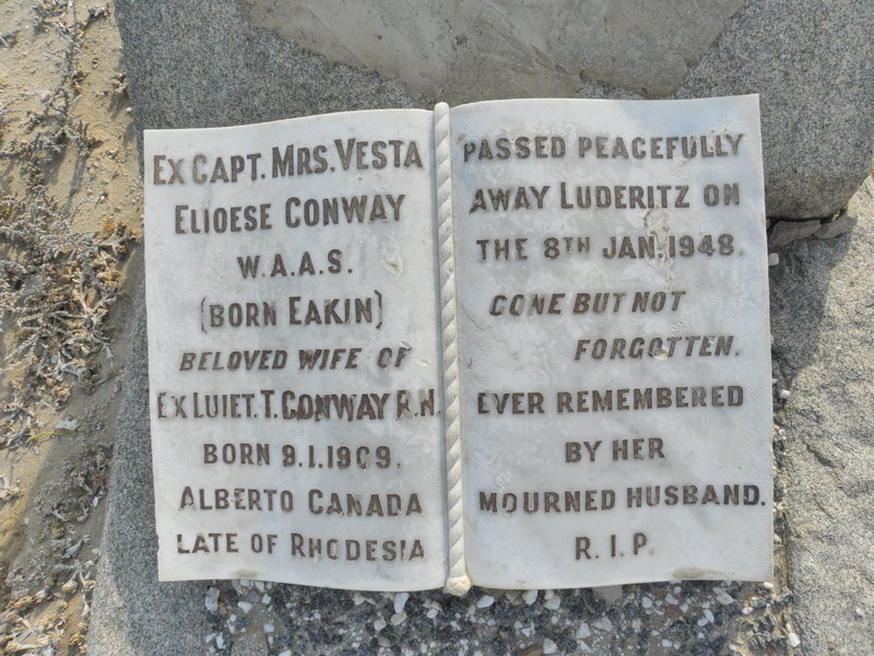 CONWAY Vesta Elioese nee EAKLIN 1909-1948