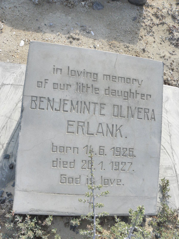ERLANK Benjeminte Olivera 1926-1927