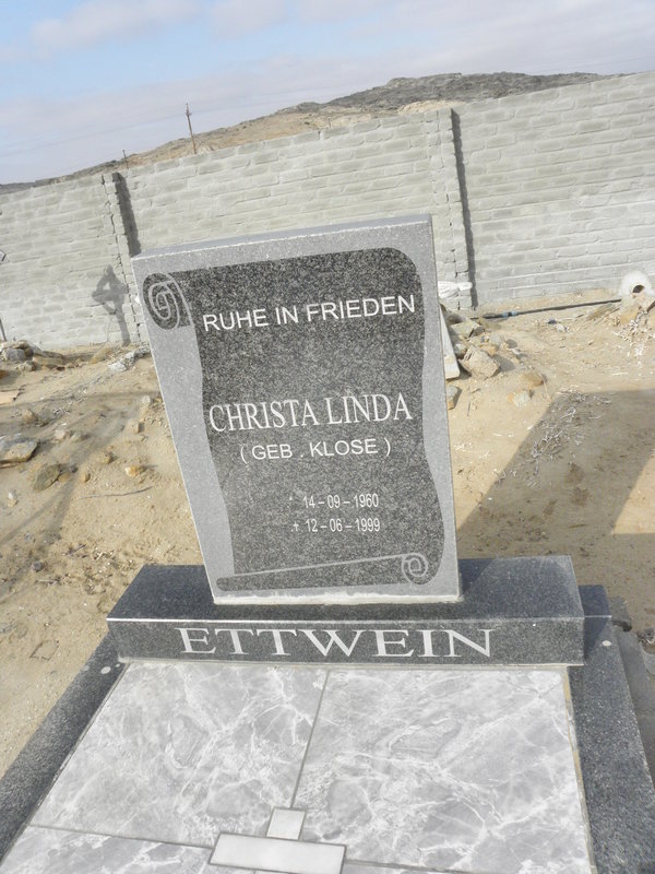 ETTWEIN Christa Linda nee KLOSE 1960-1999