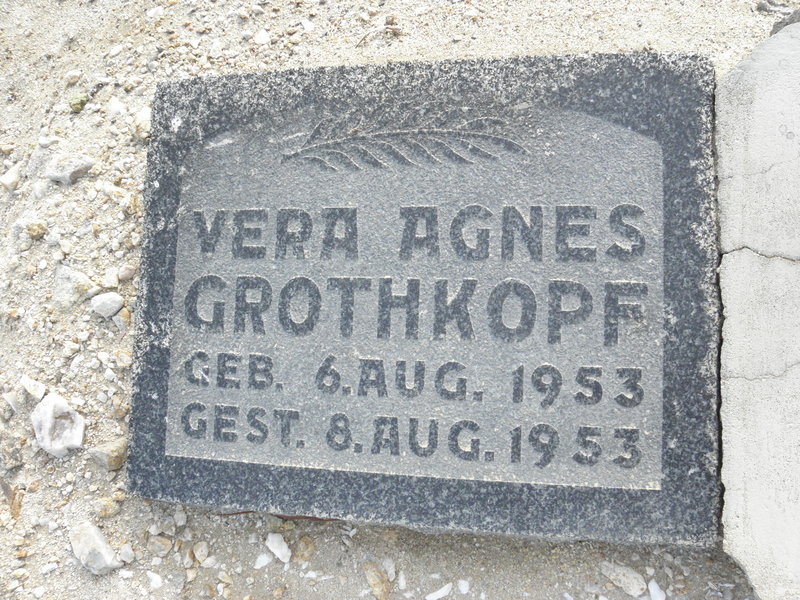 GROTHKOPF Vera Agnes 1953-1953