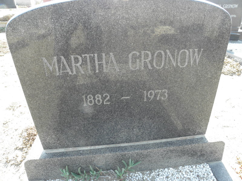 GRONOW Martha 1882-1973