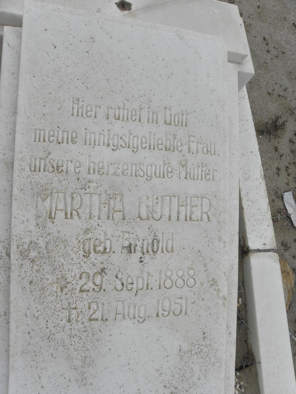 GUTHER Martha nee ARNOLD 1888-1951