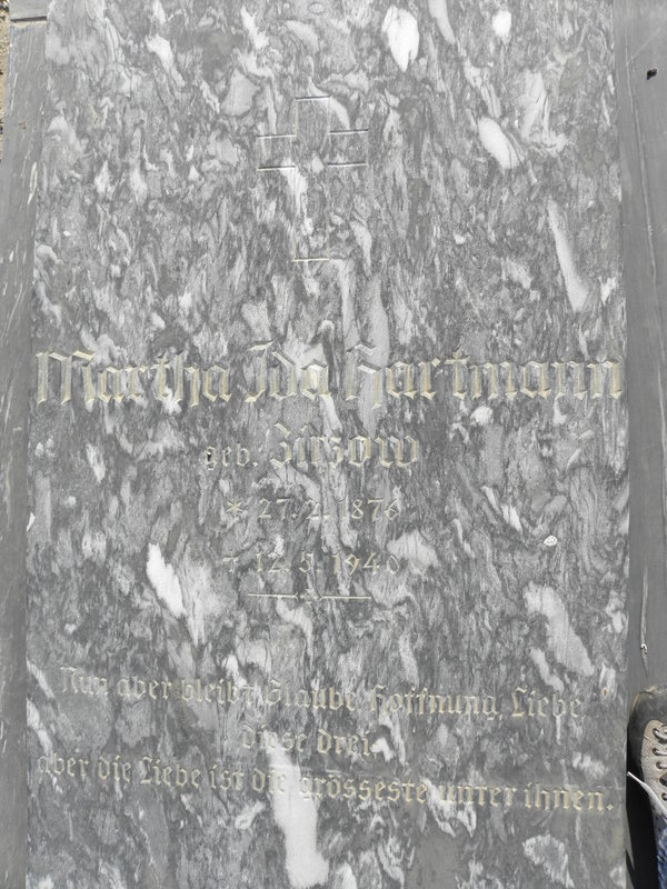 HARTMAN Martha Ida nee BISOW 1876-1940