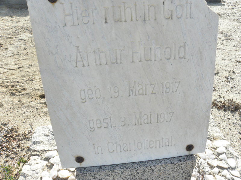 HUNOLD Arthur 1917-1917