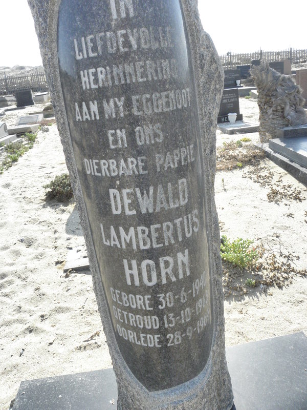 HORN Dewald Lambertus 1940-196?