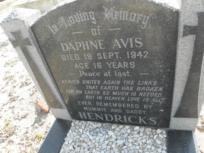 HENDRICKS Daphne Avis -1942