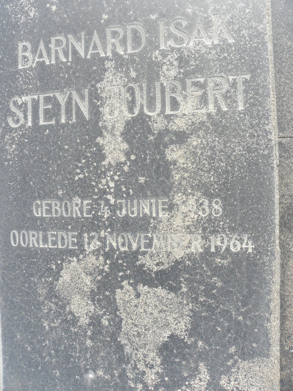 JOUBERT Barnard Isak Steyn 1938-1964