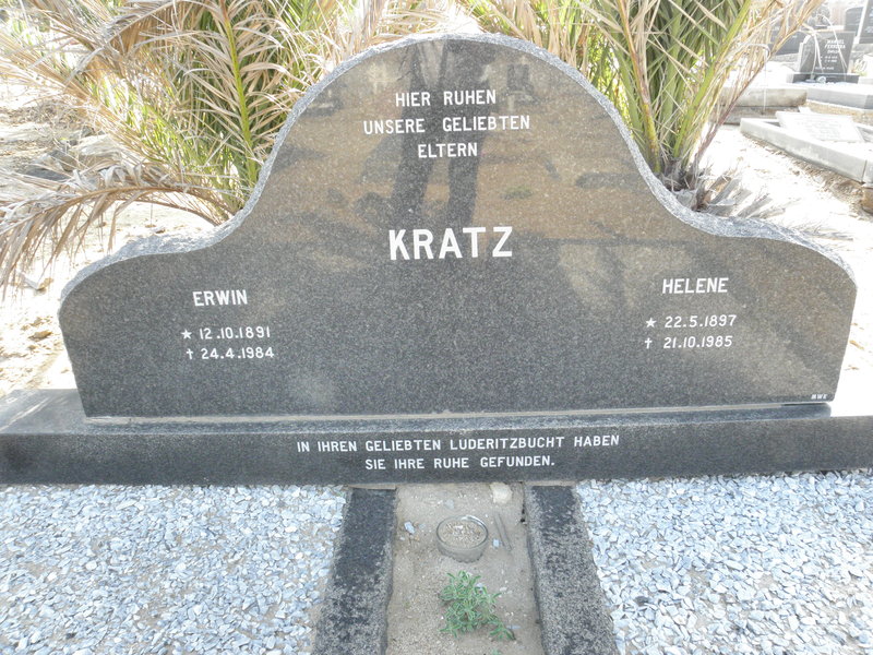 KRATZ Erwin 1891-1984 &amp; Helene 1897-1985